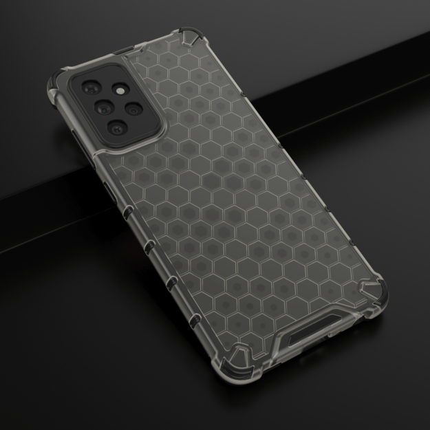Honeycomb Case armor cover with TPU Bumper for Samsung Galaxy A72 4G black 13