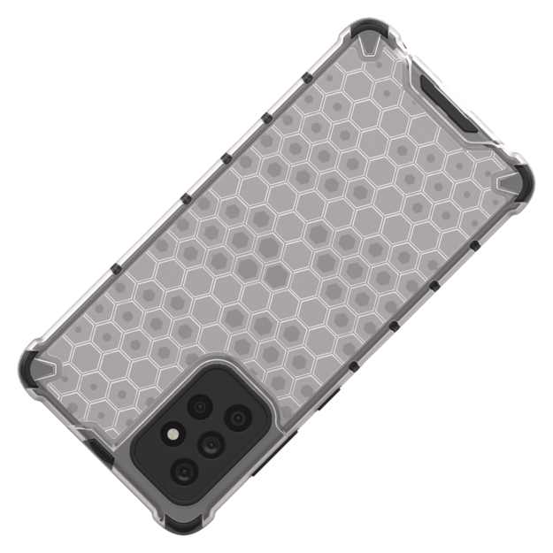 Honeycomb Case armor cover with TPU Bumper for Samsung Galaxy A72 4G black 4