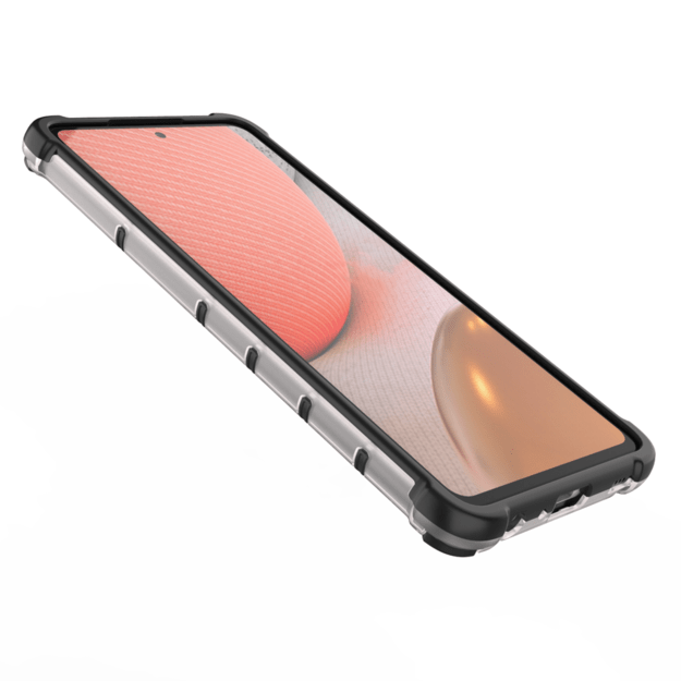 Honeycomb Case armor cover with TPU Bumper for Samsung Galaxy A72 4G black 9
