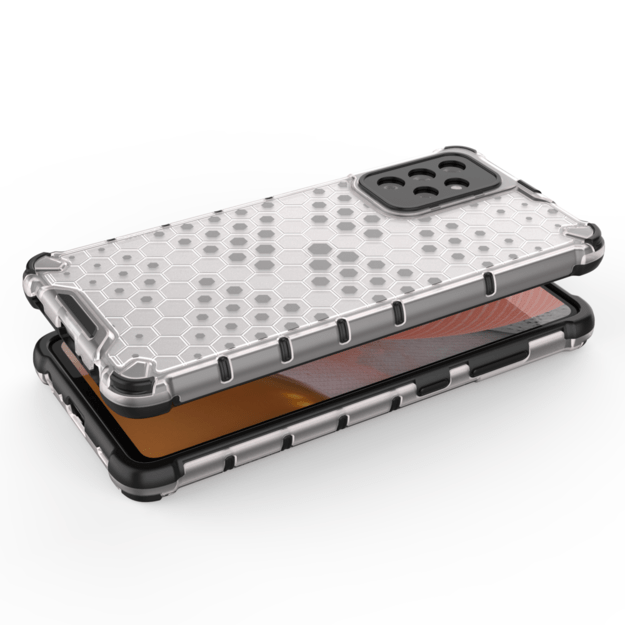 Honeycomb Case armor cover with TPU Bumper for Samsung Galaxy A72 4G black 2