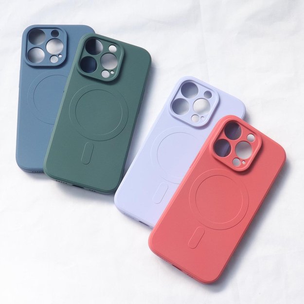 MagSafe compatible silicone case for iPhone 15 Pro Silicone Case - navy blue 1