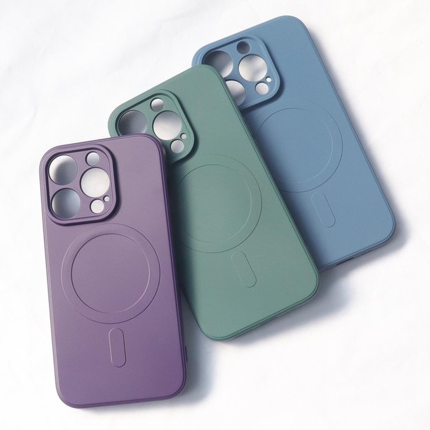 MagSafe compatible silicone case for iPhone 15 Pro Silicone Case - navy blue 2