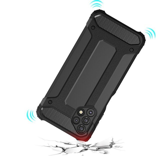 Hybrid Armor Case Tough Rugged Cover for Samsung Galaxy A32 5G golden 17
