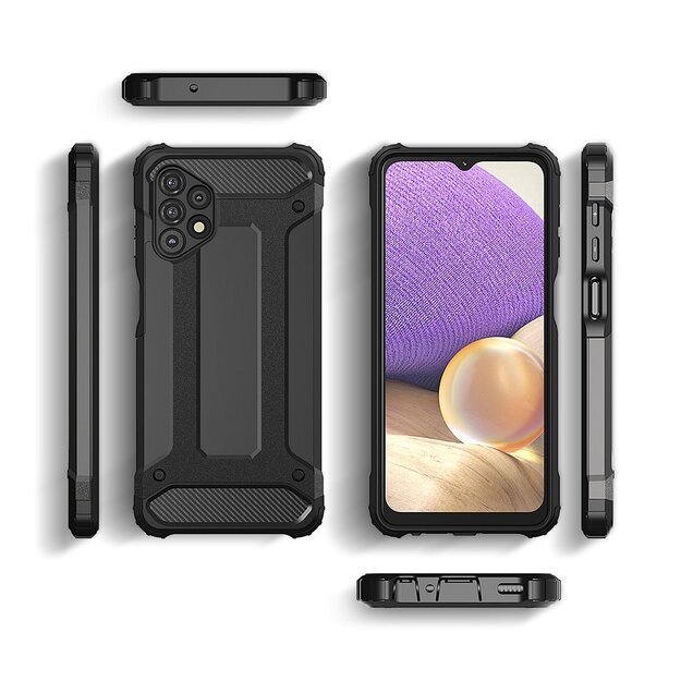 Hybrid Armor Case Tough Rugged Cover for Samsung Galaxy A32 5G golden 13