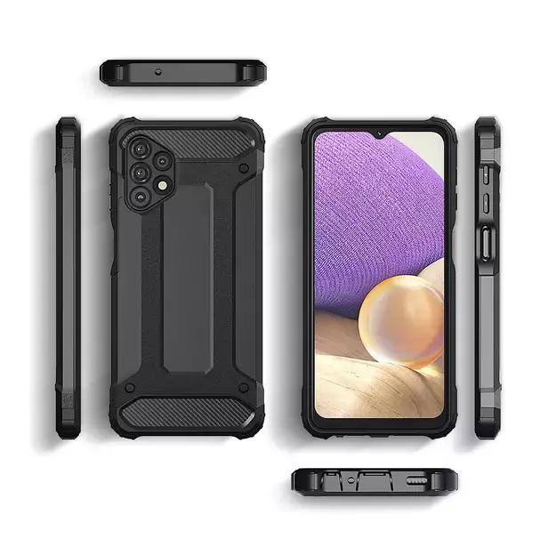 Hybrid Armor Case Tough Rugged Cover for Samsung Galaxy A32 5G golden 4