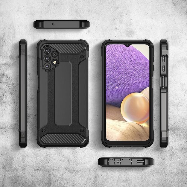 Hybrid Armor Case Tough Rugged Cover for Samsung Galaxy A32 5G golden 12