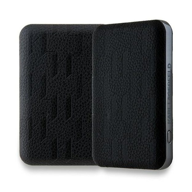 Karl Lagerfeld Powerbank inductive KLPB5FPGKSCHHK 16W 5000mAh black/black Choupette Head Pin MagSafe 2