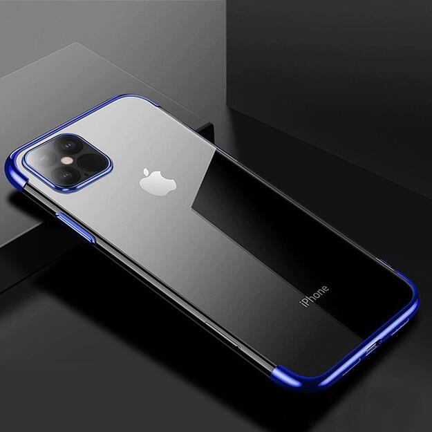 Clear Color Case Gel TPU Electroplating frame Cover for Samsung Galaxy S21 Ultra 5G blue 16