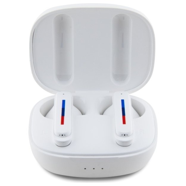 BMW Bluetooth headphones BMBEMIATP20LOH TWS + docking station white/white Printed Logos 1