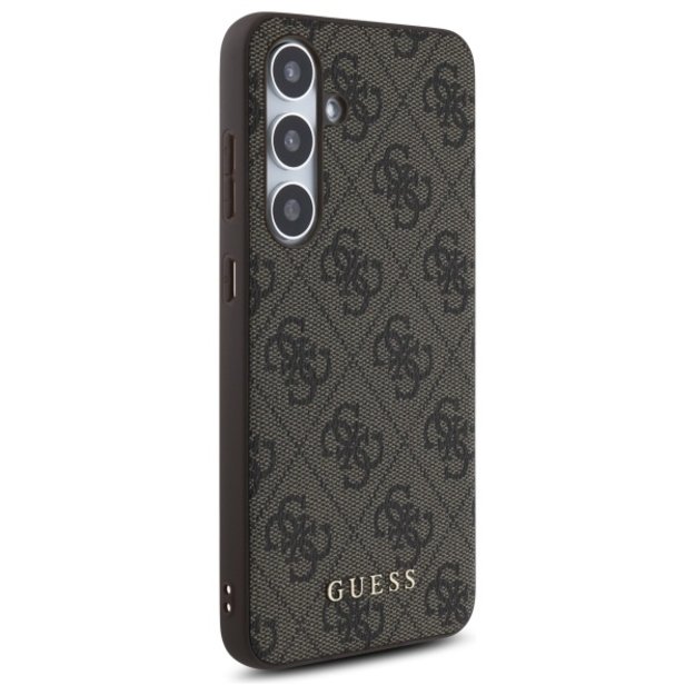 Guess GUHCS24FEG4GFBR S24 FE S721 brown/brown hardcase 4G Metal Gold Logo 3