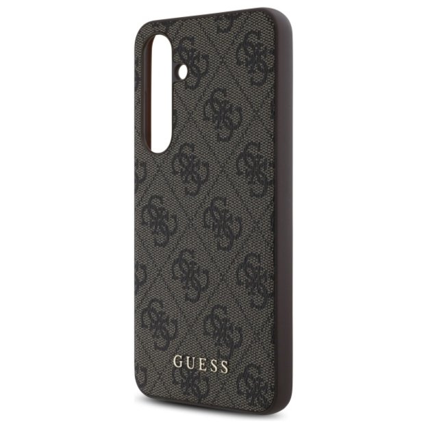 Guess GUHCS24FEG4GFBR S24 FE S721 brown/brown hardcase 4G Metal Gold Logo 5