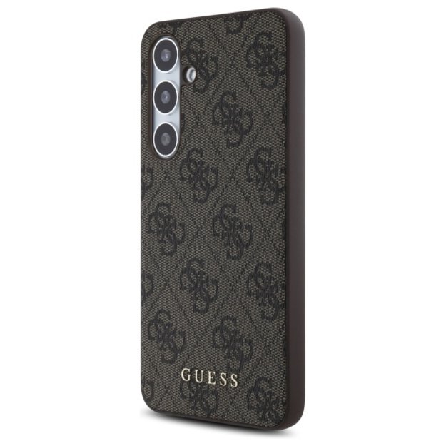 Guess GUHCS24FEG4GFBR S24 FE S721 brown/brown hardcase 4G Metal Gold Logo 1