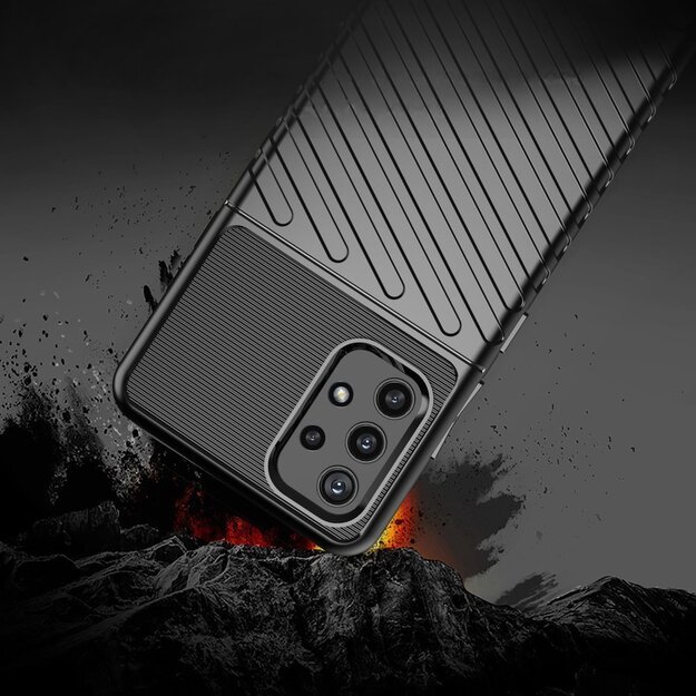 Thunder Case Flexible Tough Rugged Cover TPU Case for Samsung Galaxy A72 4G black 3