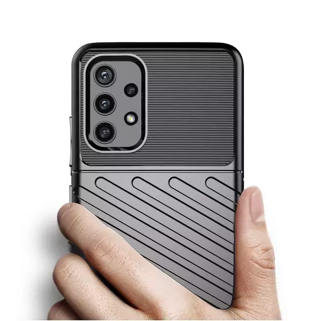 Thunder Case Flexible Tough Rugged Cover TPU Case for Samsung Galaxy A72 4G black 16