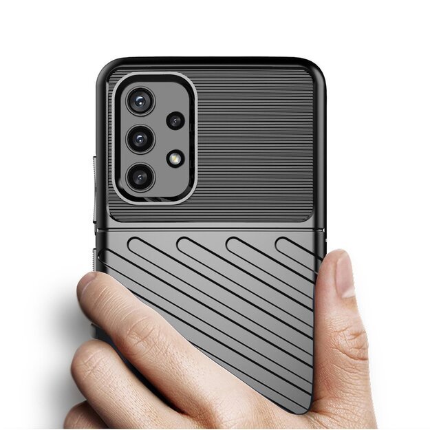 Thunder Case Flexible Tough Rugged Cover TPU Case for Samsung Galaxy A72 4G black 2