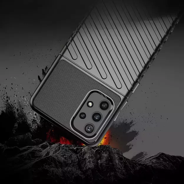 Thunder Case Flexible Tough Rugged Cover TPU Case for Samsung Galaxy A72 4G black 17