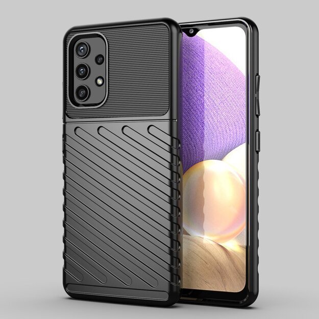 Thunder Case Flexible Tough Rugged Cover TPU Case for Samsung Galaxy A72 4G black 12
