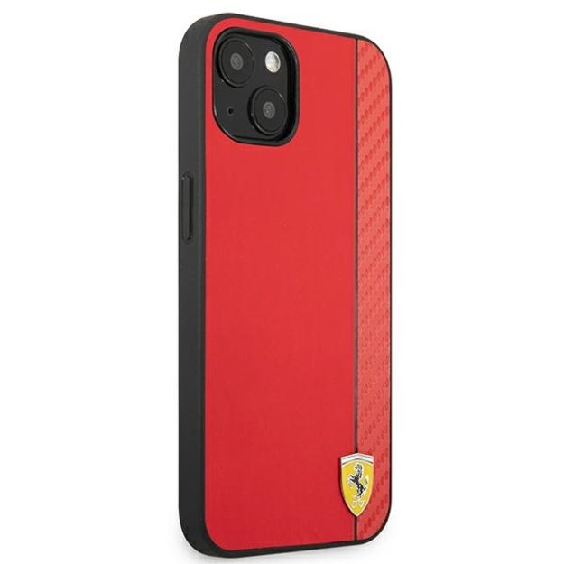 Ferrari FESAXHCP13SRE iPhone 13 mini 5.4&quot  red/red hardcase On Track Carbon Stripe 3