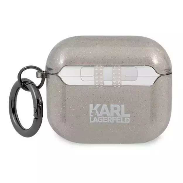 Karl Lagerfeld KLA3UKHGK AirPods 3 cover czarny/black Glitter Karl`s Head 3