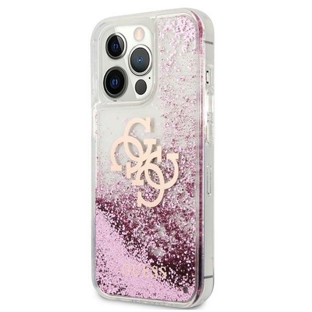 Guess GUHCP13XLG4GPI iPhone 13 Pro Max 6,7  różowy/pink hardcase 4G Big Liquid Glitter 8