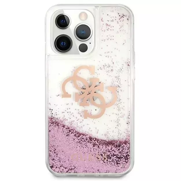 Guess GUHCP13XLG4GPI iPhone 13 Pro Max 6,7  różowy/pink hardcase 4G Big Liquid Glitter 2