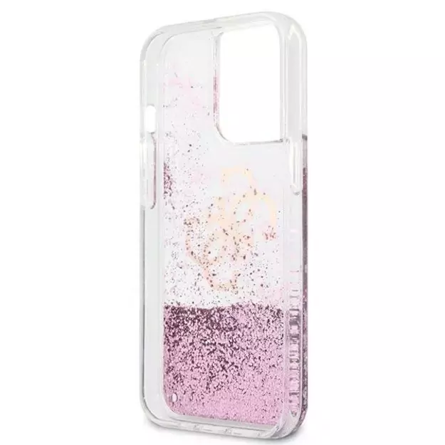 Guess GUHCP13XLG4GPI iPhone 13 Pro Max 6,7  różowy/pink hardcase 4G Big Liquid Glitter 6