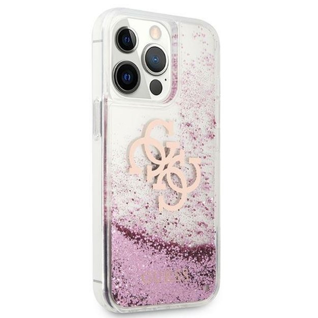 Guess GUHCP13XLG4GPI iPhone 13 Pro Max 6,7  różowy/pink hardcase 4G Big Liquid Glitter 10