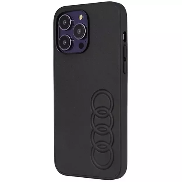 Audi Synthetic Leather iPhone 14 Pro Max 6.7&quot  black/black hardcase AU-TPUPPCIP14PM-TT/D1-BK 8