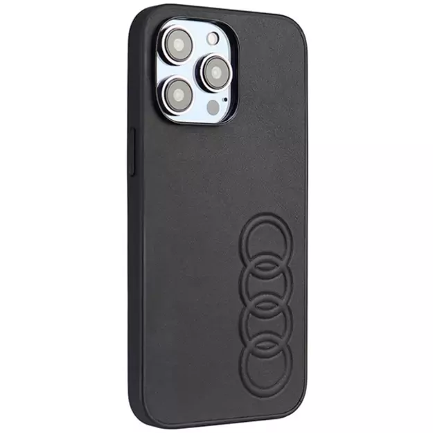 Audi Synthetic Leather iPhone 14 Pro Max 6.7&quot  black/black hardcase AU-TPUPPCIP14PM-TT/D1-BK 7