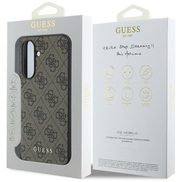 Guess 4G Charms Collection Case for Samsung Galaxy A36 Brown 6