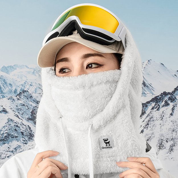 Qunature Arctic Velvet Ski Balaclava Size M - White 3