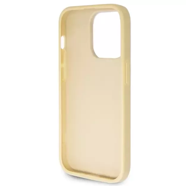 Guess GUHCP14LHG4SGD case for iPhone 14 Pro - gold Glitter Script Big 4G 13