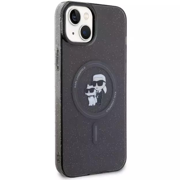 Karl Lagerfeld Karl&amp Choupette Glitter MagSafe case for iPhone 15 - black 10