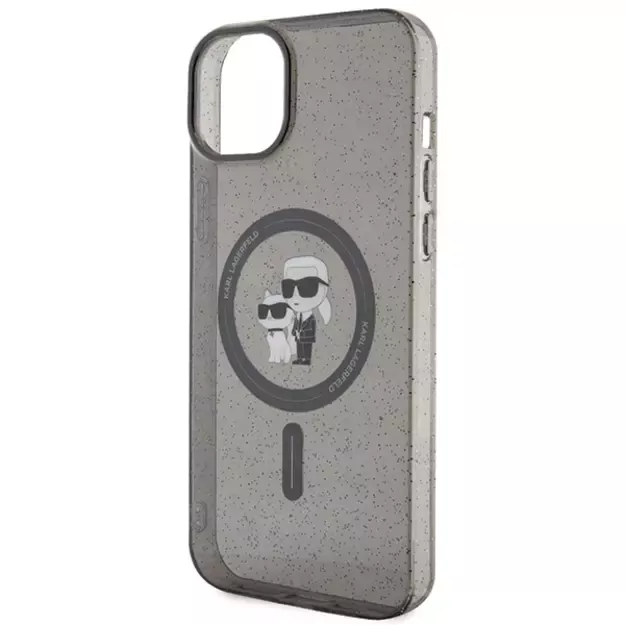 Karl Lagerfeld Karl&amp Choupette Glitter MagSafe case for iPhone 15 - black 12