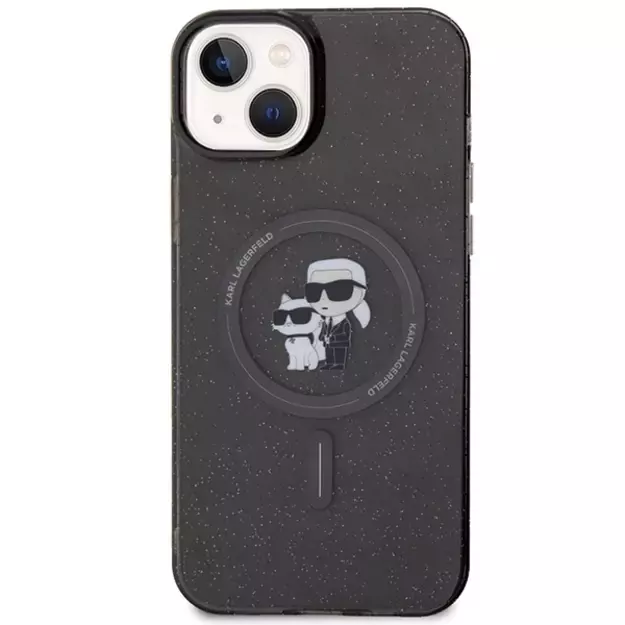 Karl Lagerfeld Karl&amp Choupette Glitter MagSafe case for iPhone 15 - black 9