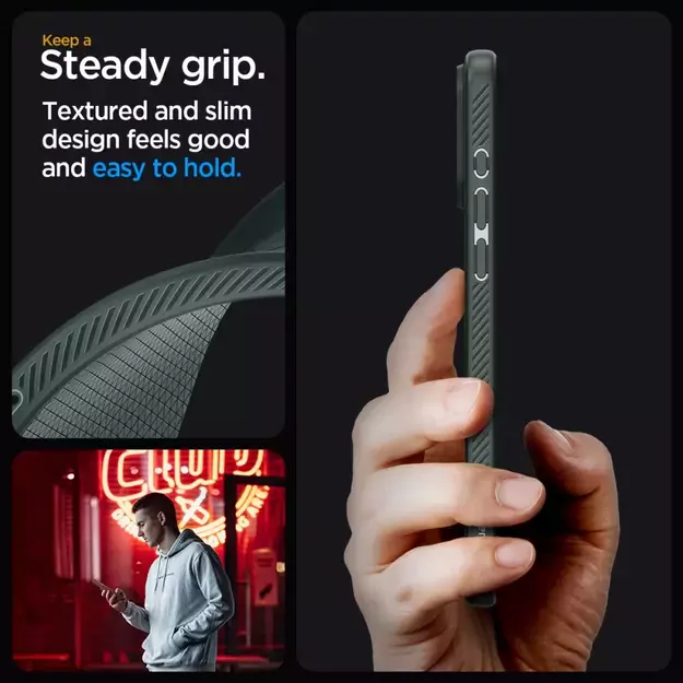 Spigen Liquid Air iPhone 15 Pro Max Case - Dark Green 22