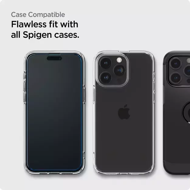 Spigen ALM Glass FC Tempered Glass for iPhone 15 Pro - Black 2 pcs. 17