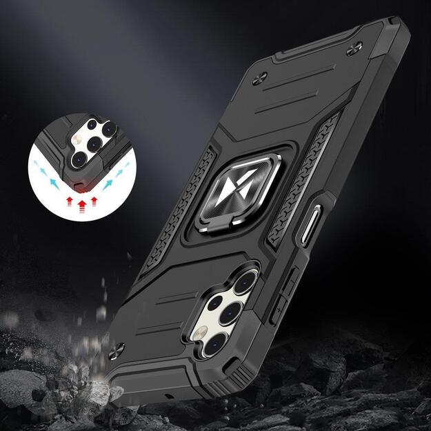 Wozinsky Ring Armor Tough Hybrid Case Cover + Magnetic Mount for Samsung Galaxy A13 5G black 13