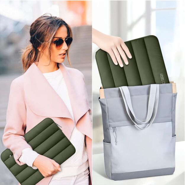 Tech-Protett Fluffy Laptop Bag 13-14 - Green 11