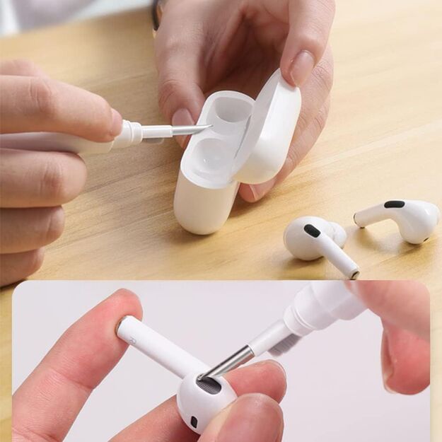 Tech-Protect CS02 3-in-1 Headphone Cleaning Kit - White 3