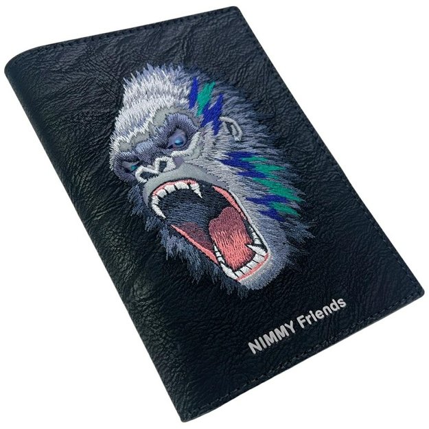 Nimmy Raptor Gorilla Passport/Wallet Case - Black 4