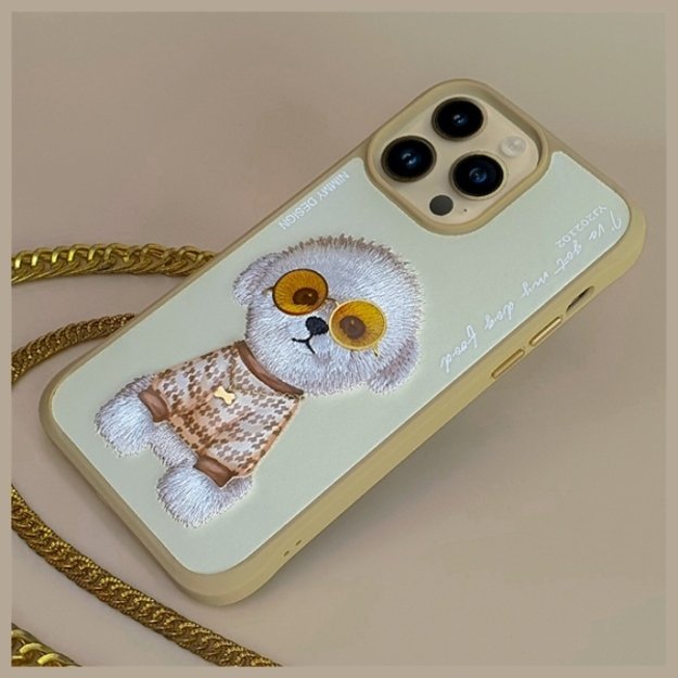 Nimmy Glasses Cool Case for iPhone 15 Pro - Beige 7