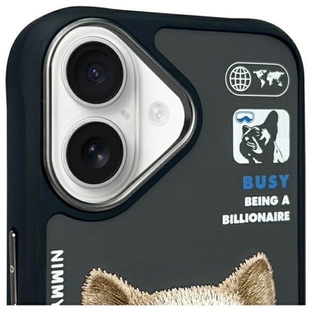 Nimmy Cool&amp Cute 2.0 Dog Case for iPhone 16 - Black 2