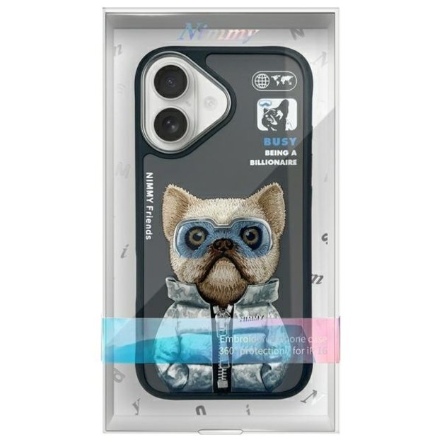 Nimmy Cool&amp Cute 2.0 Dog Case for iPhone 16 - Black 11
