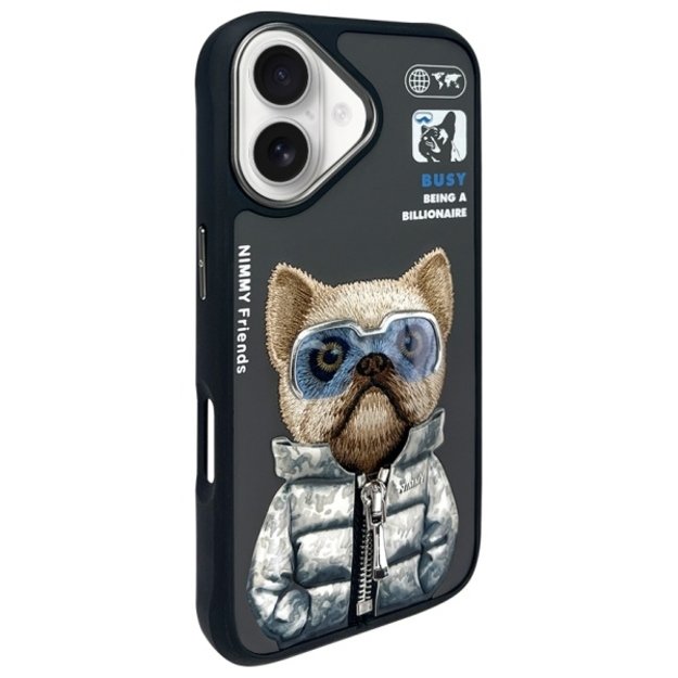 Nimmy Cool&amp Cute 2.0 Dog Case for iPhone 16 - Black 1