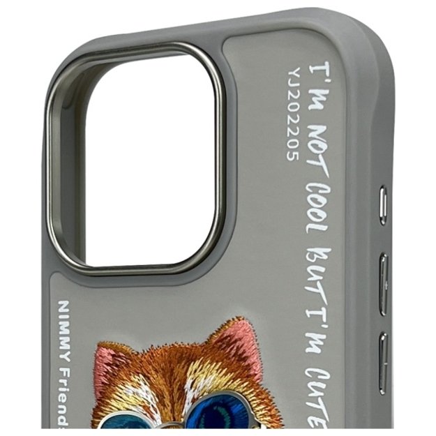 Nimmy Glasses Cool Cat Case for iPhone 16 Pro - Gray 2