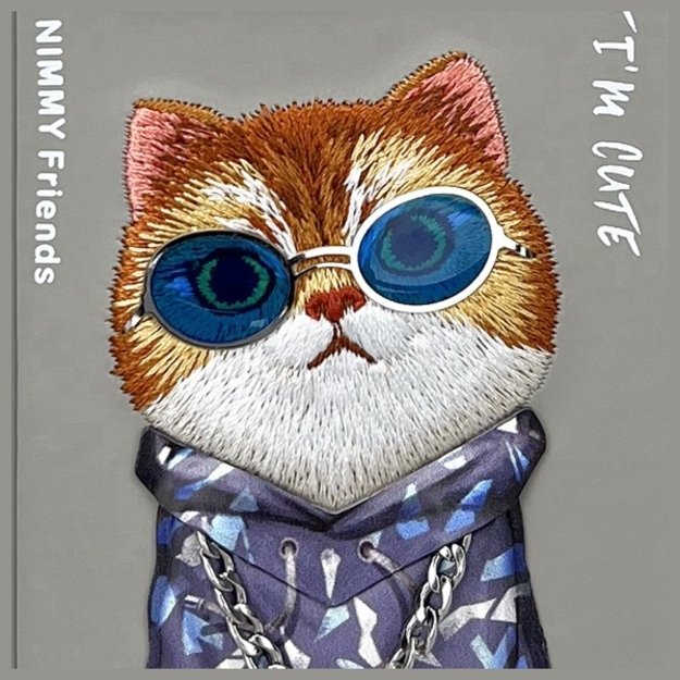 Nimmy Glasses Cool Cat Case for iPhone 16 Pro - Gray 6