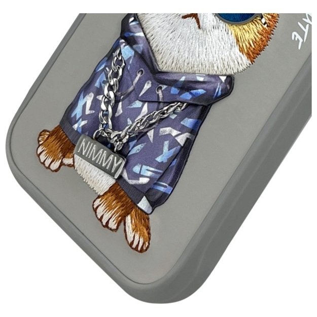 Nimmy Glasses Cool Cat Case for iPhone 16 Pro - Gray 3