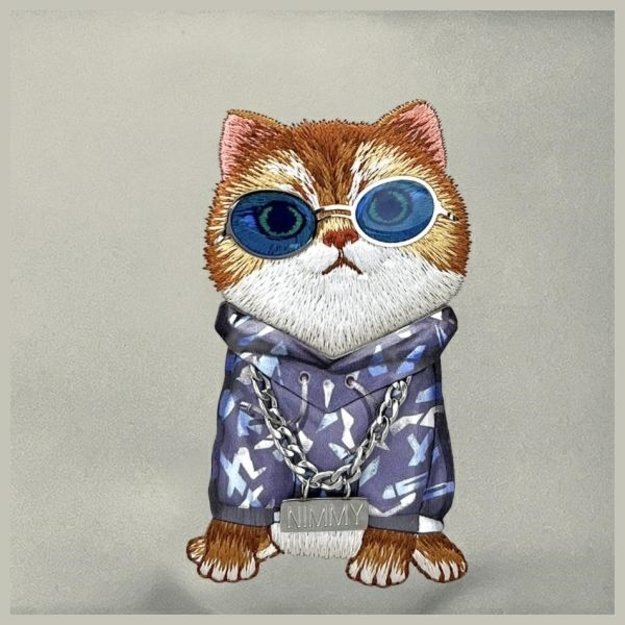 Nimmy Crossbody Glasses Cool Cat Shoulder Bag - Gray 2