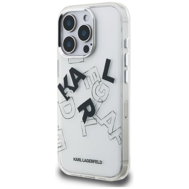 Karl Lagerfeld IML Sketched Graphic Case for iPhone 16 Pro - Clear 1